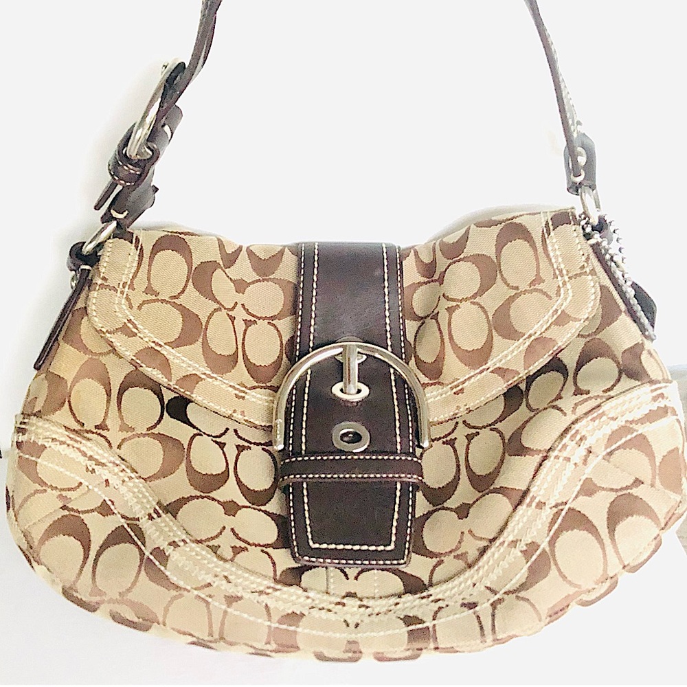 COACH Vintage Y2K Soho Hobo Brown Signature Canvas